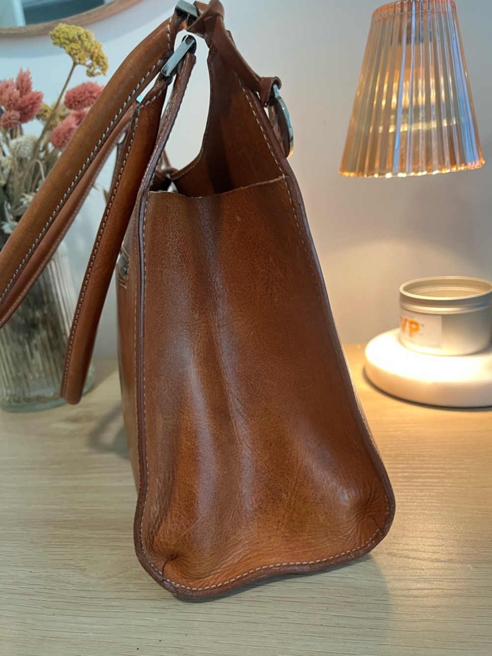 Vintage Dooney & Bourke Brown Leather Shoulder Bag - Picture 8 of 11